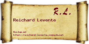 Reichard Levente névjegykártya